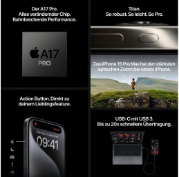 Apple iPhone 15 Pro Max 256 GB Titanio Azul